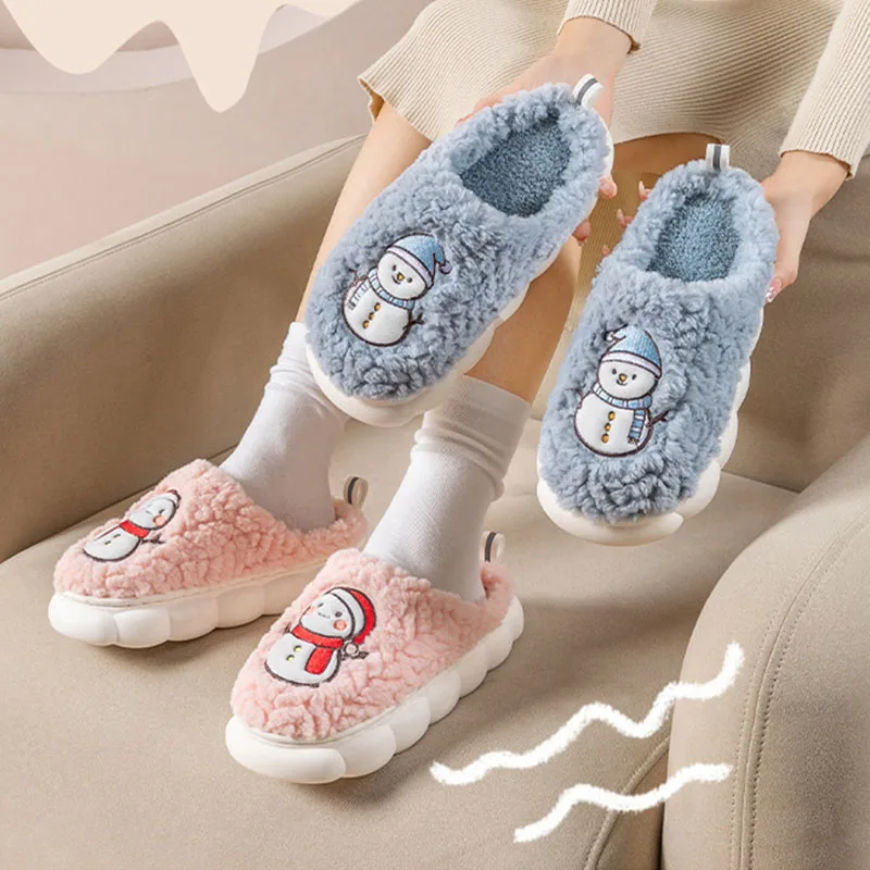 Snowman Plush House Slippers
