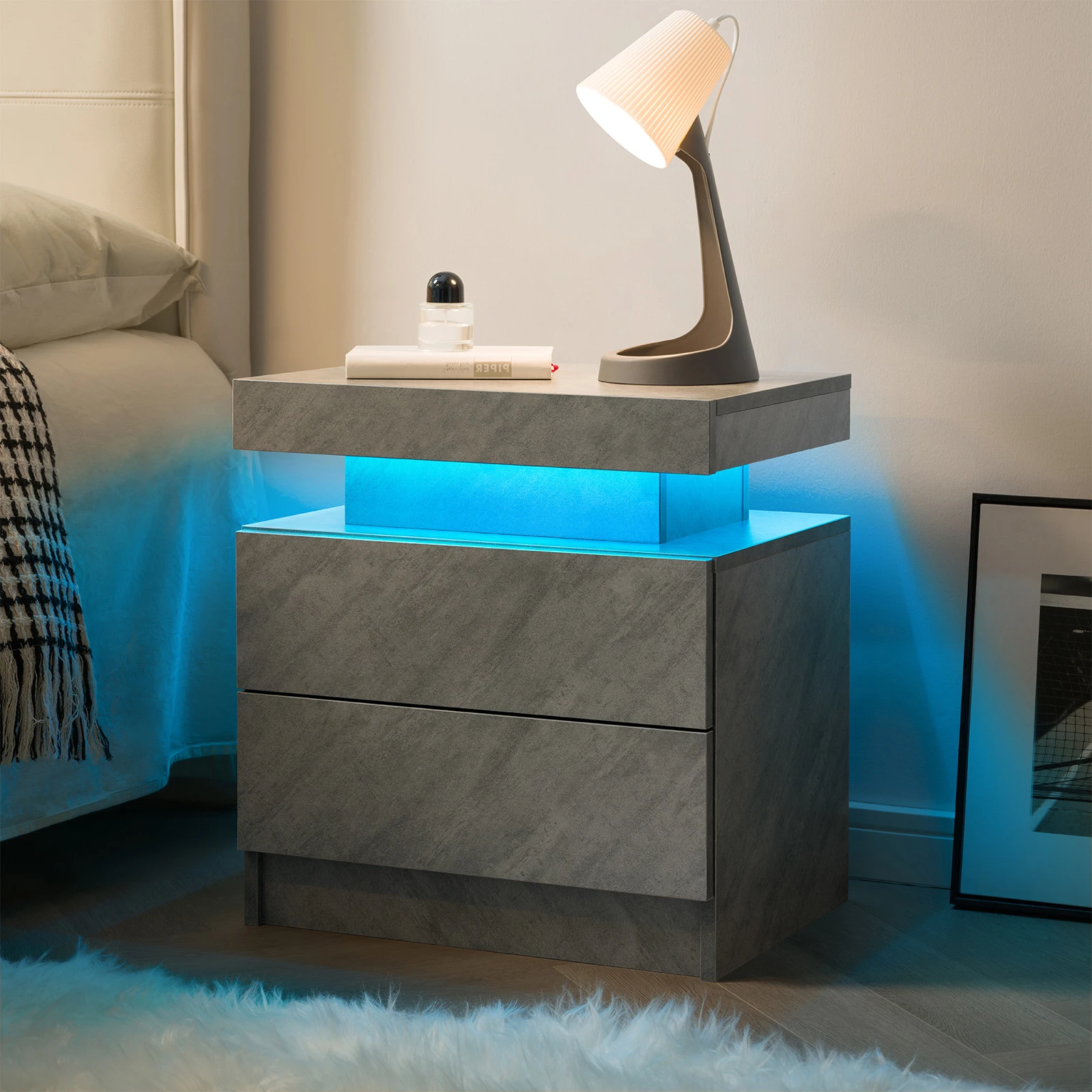 LED Bedside Table · Grey, photo 2