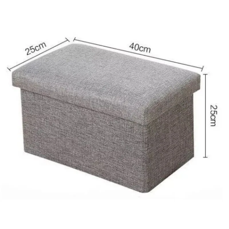 Foldable Storage Ottoman · Grey