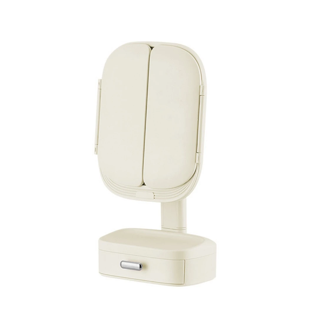 Foldable LED Vanity Mirror · Champagne