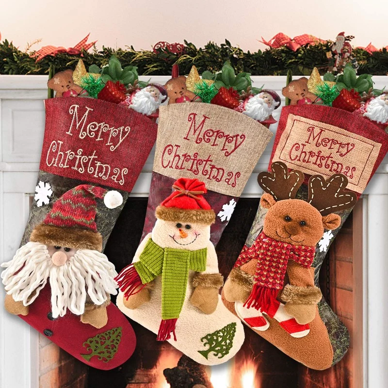 Festive Character Stockings · Set of Three