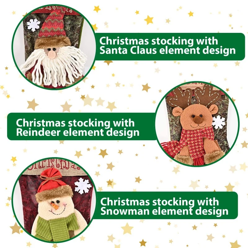 Festive Character Stockings · Set of Three, photo 3