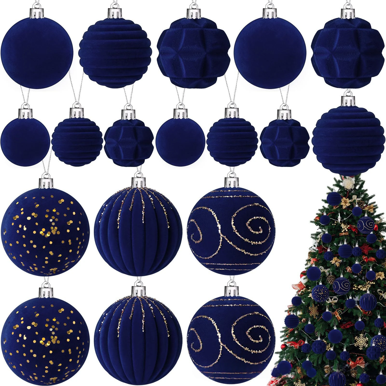 Painted Christmas Baubles · Red & White, photo 2