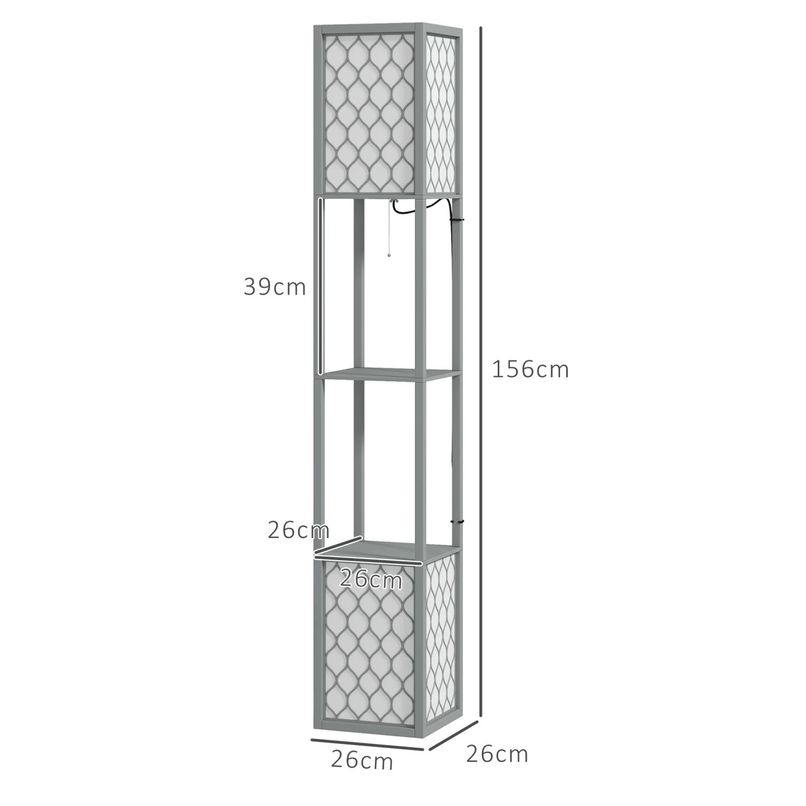 Dual-Light Shelf Floor Lamp · Light Grey, photo 3