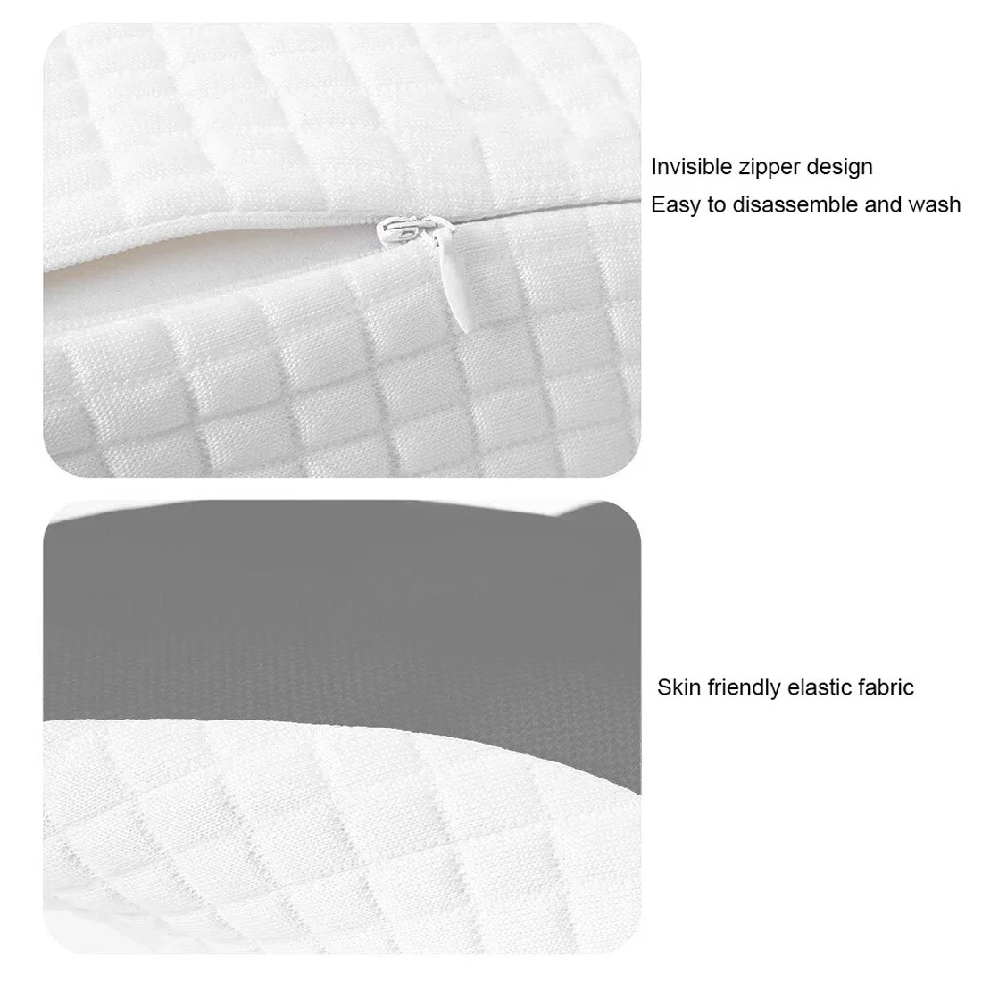 Contoured Memory Foam Pillow · Grey, photo 2