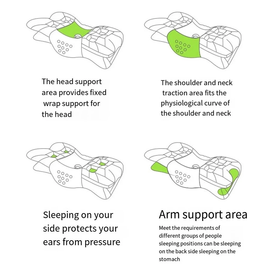Contoured Memory Foam Pillow · Grey, photo 3