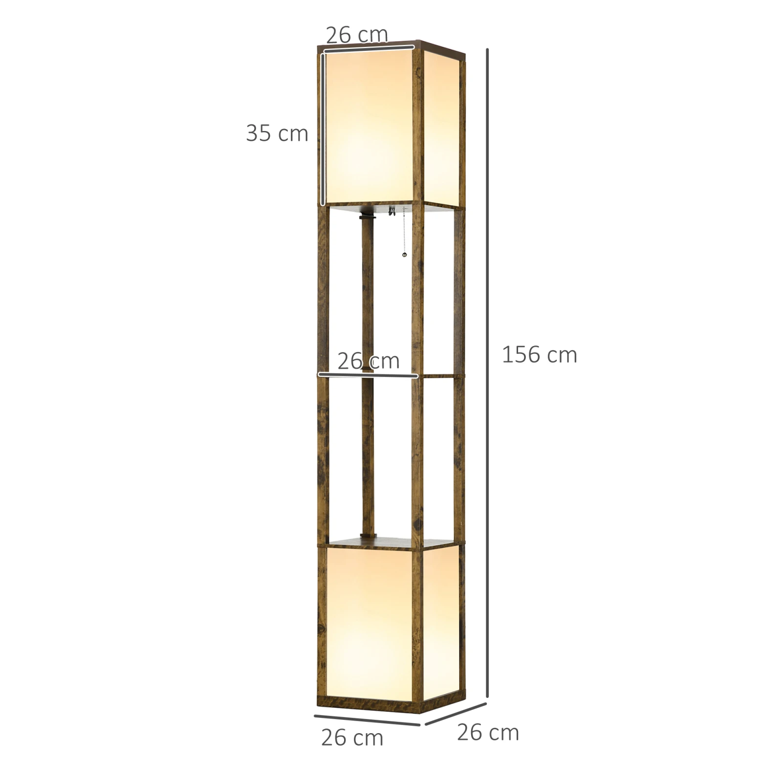 Ambient Shelf Floor Lamp · Brown, photo 2