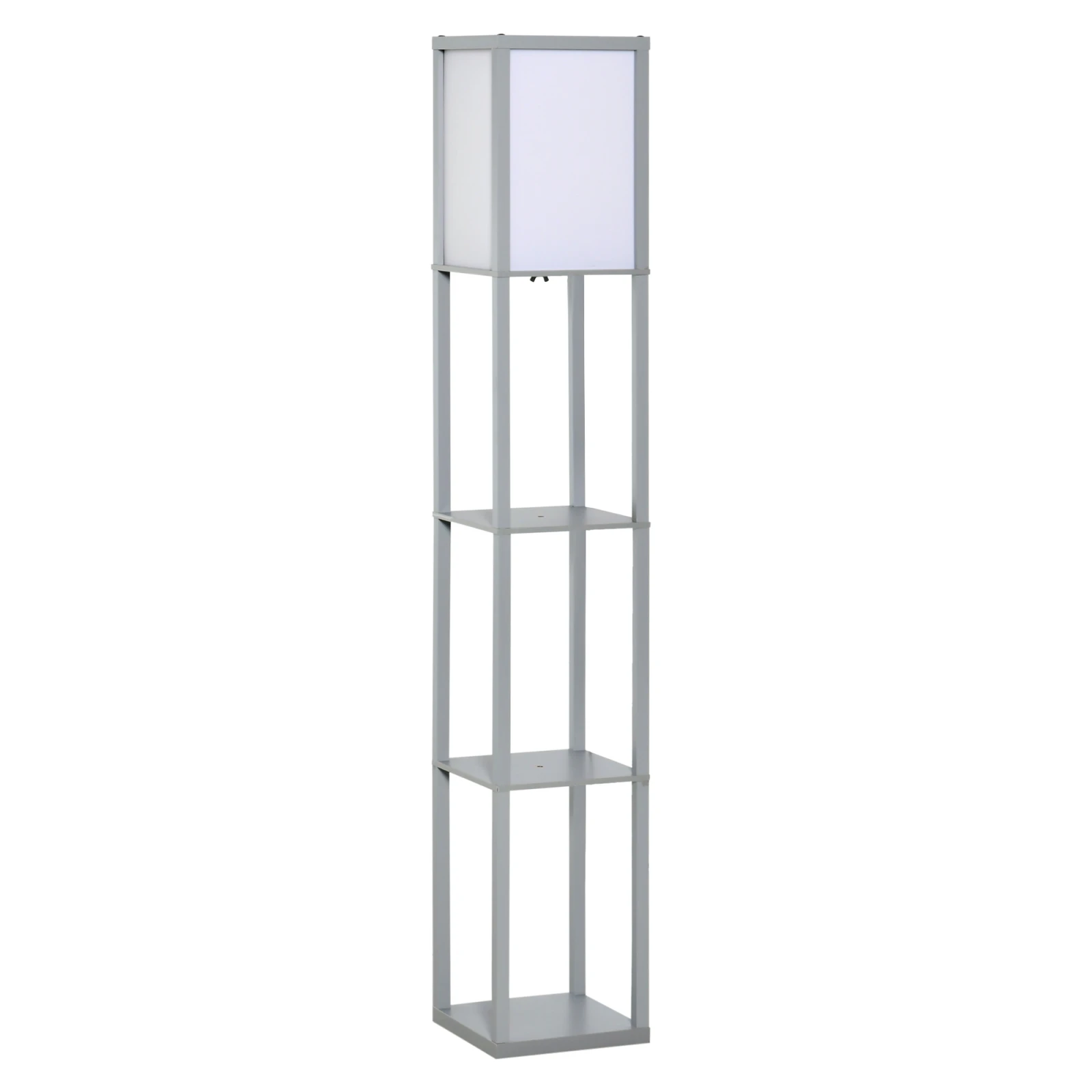 Three-Tier Shelf Floor Lamp · Grey