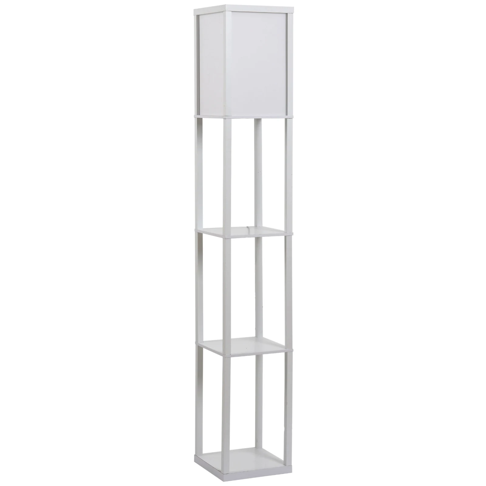 Three-Tier Shelf Floor Lamp · White