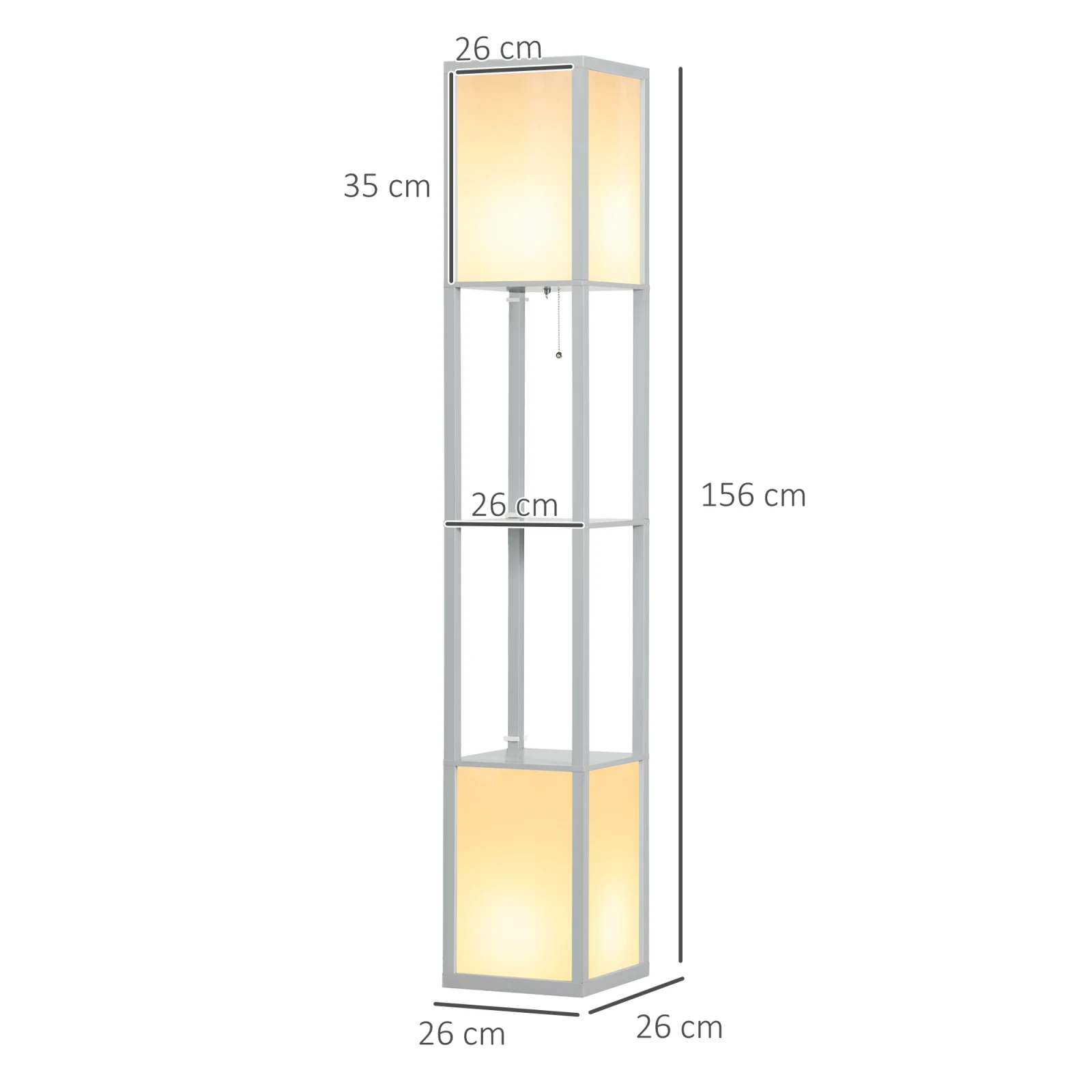 Ambient Shelf Floor Lamp · Grey, photo 3