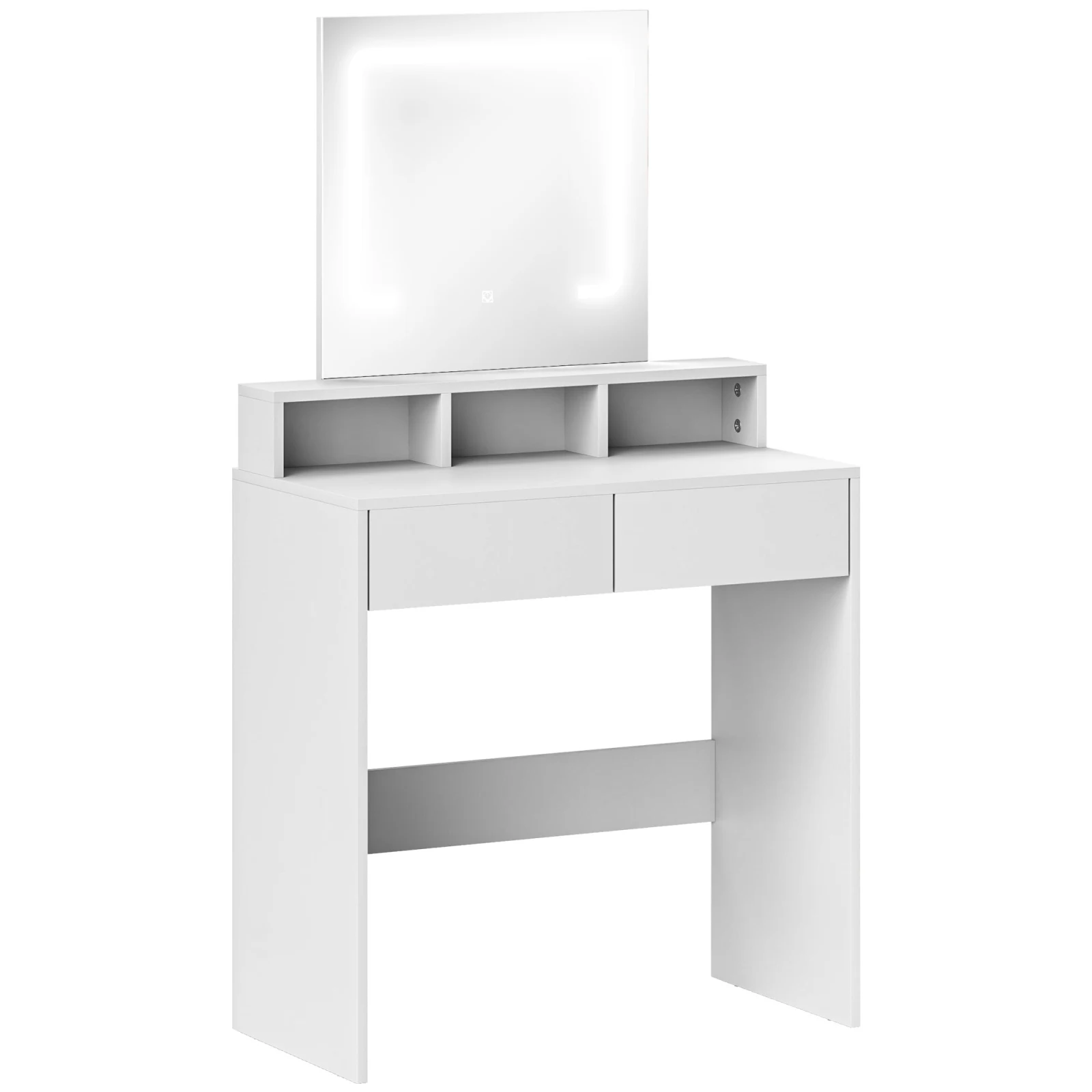 Dressing Table with LED Mirror · White
