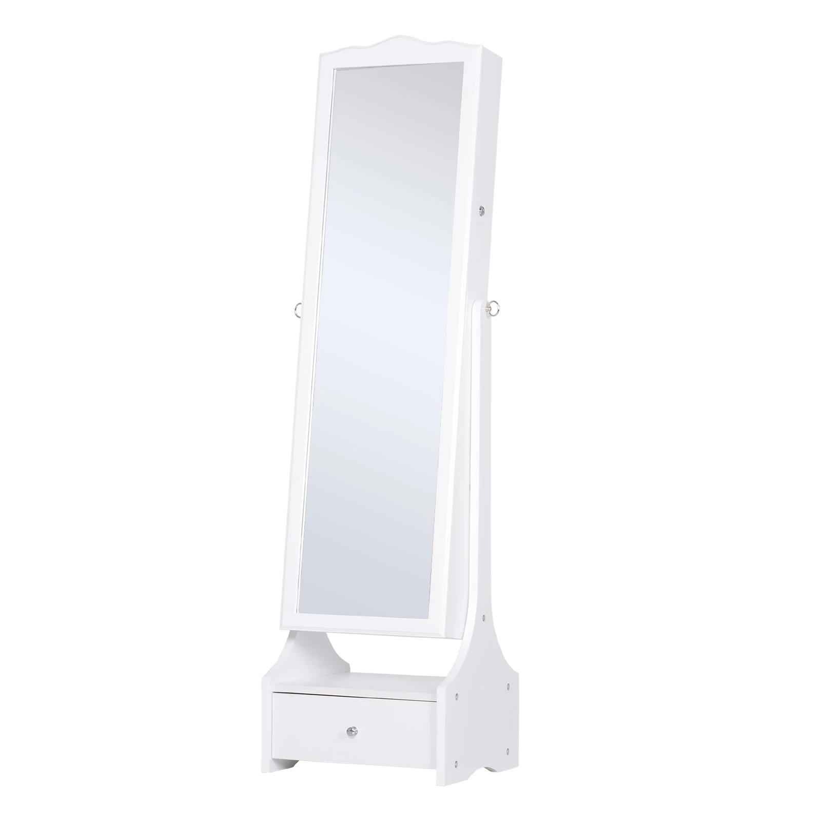 Standing Jewellery Mirror Cabinet · White, photo 2