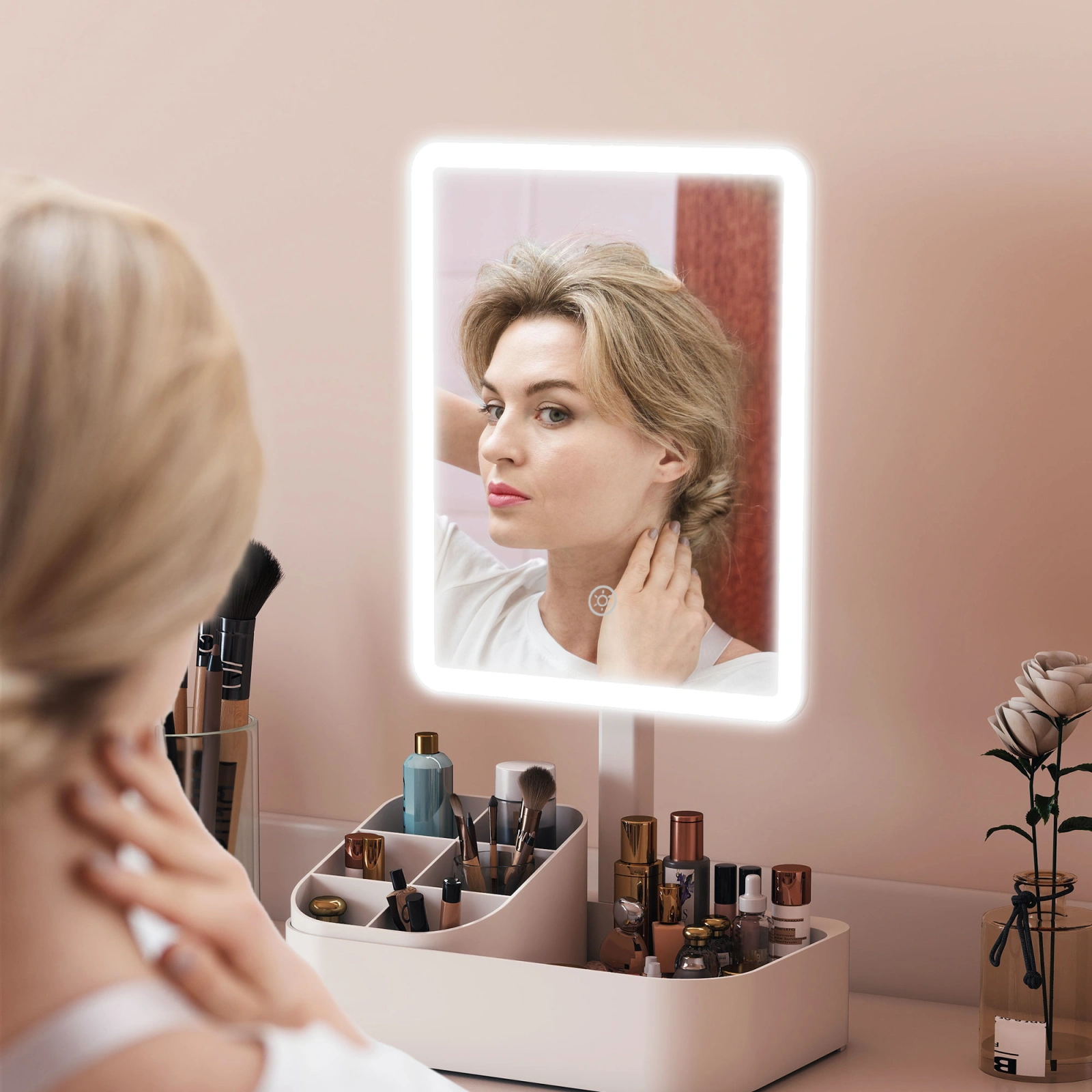 Rechargeable Vanity Mirror · White, photo 3