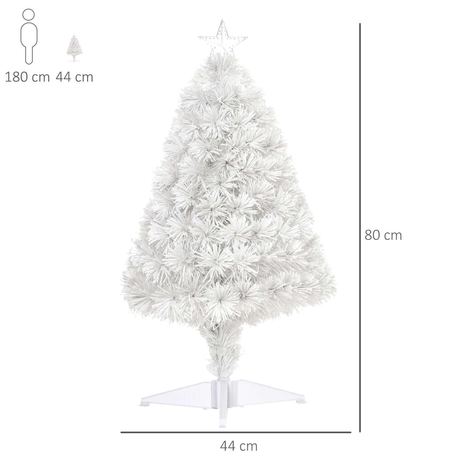 Pre-Lit Tabletop Christmas Tree · White, photo 3