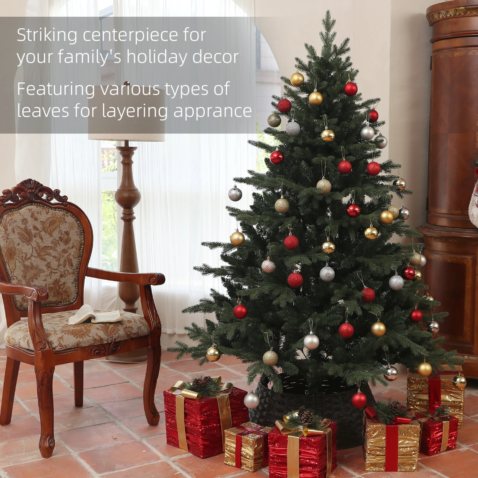 Artificial Spruce Christmas Tree · 6 ft, photo 3