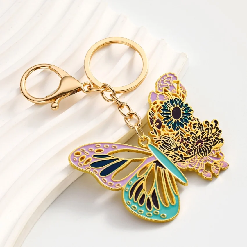 Butterfly & Flower Keyring, photo 3
