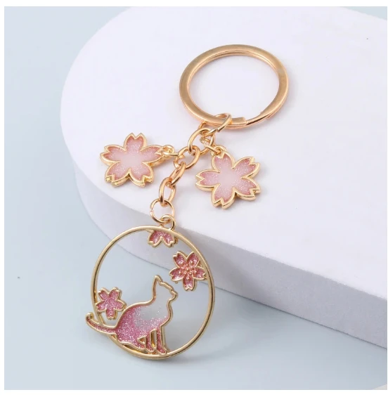 Cat & Blossom Keyring, photo 2