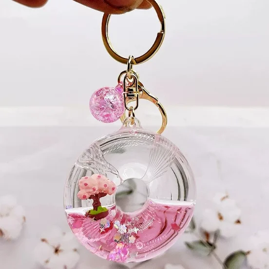 Cherry Blossom Liquid Keyring, photo 3