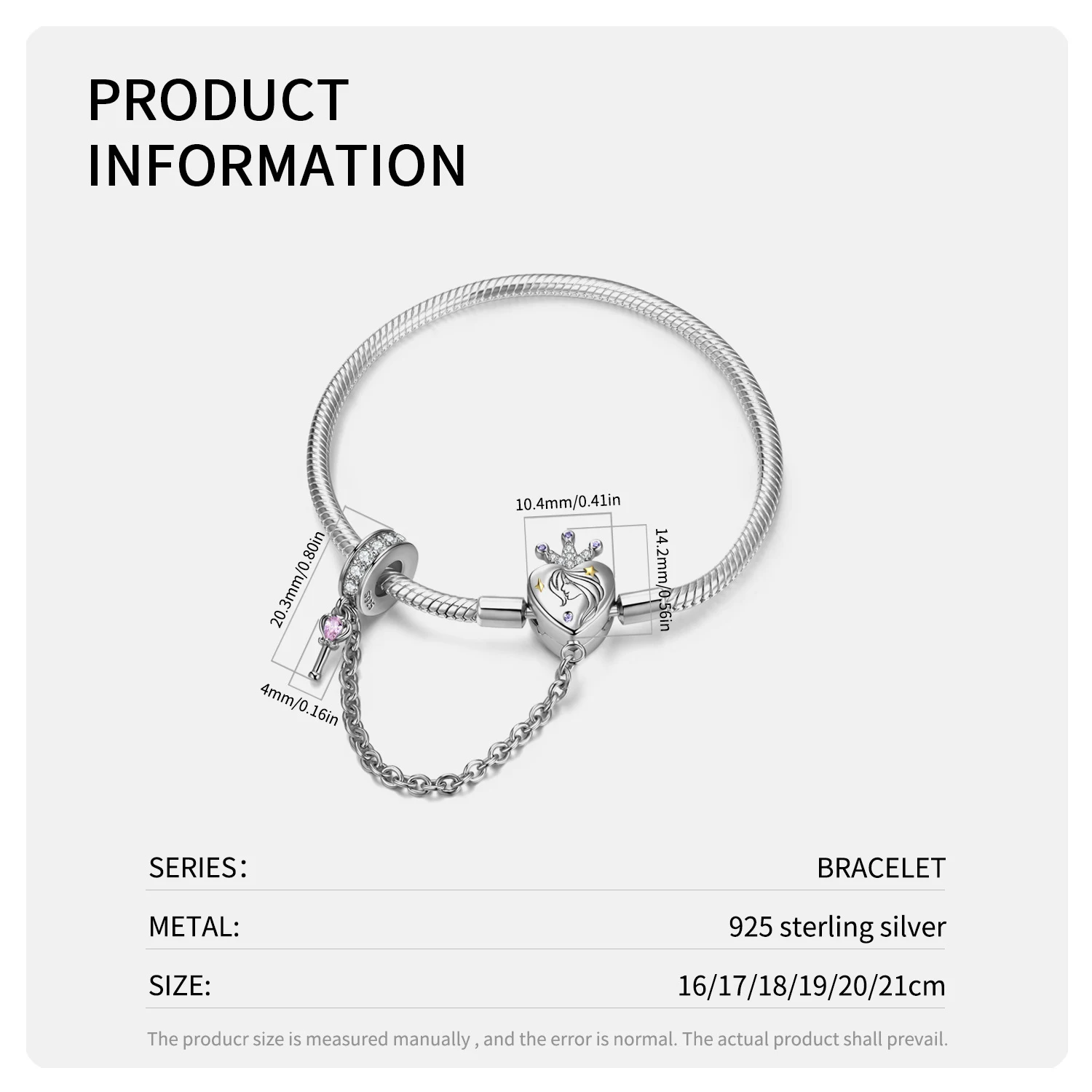 Heart-Lock Charm Bracelet, photo 3