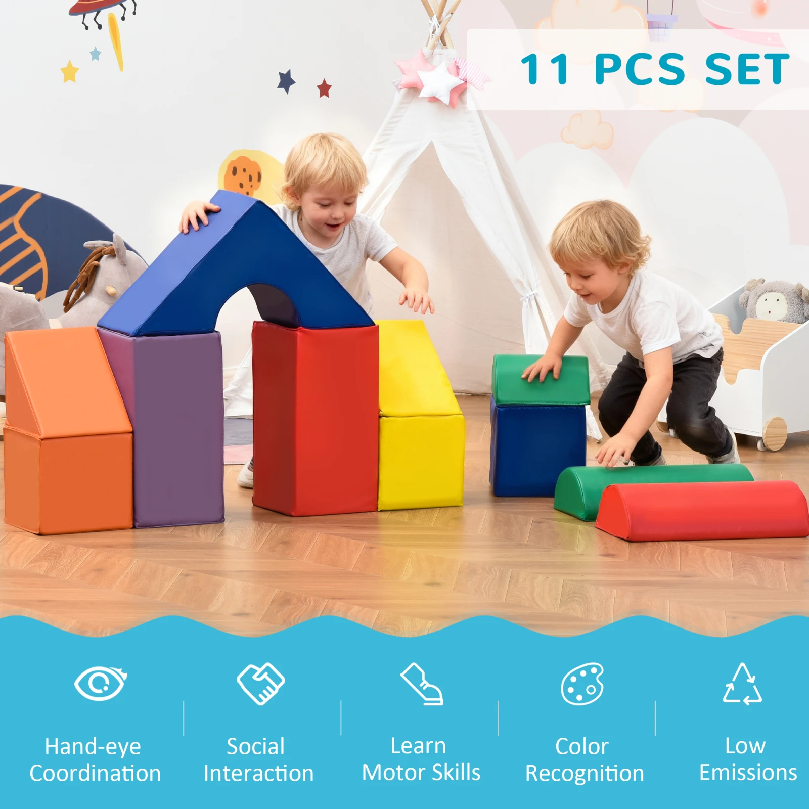 Soft Play Foam Blocks · 11-Piece Set, photo 3