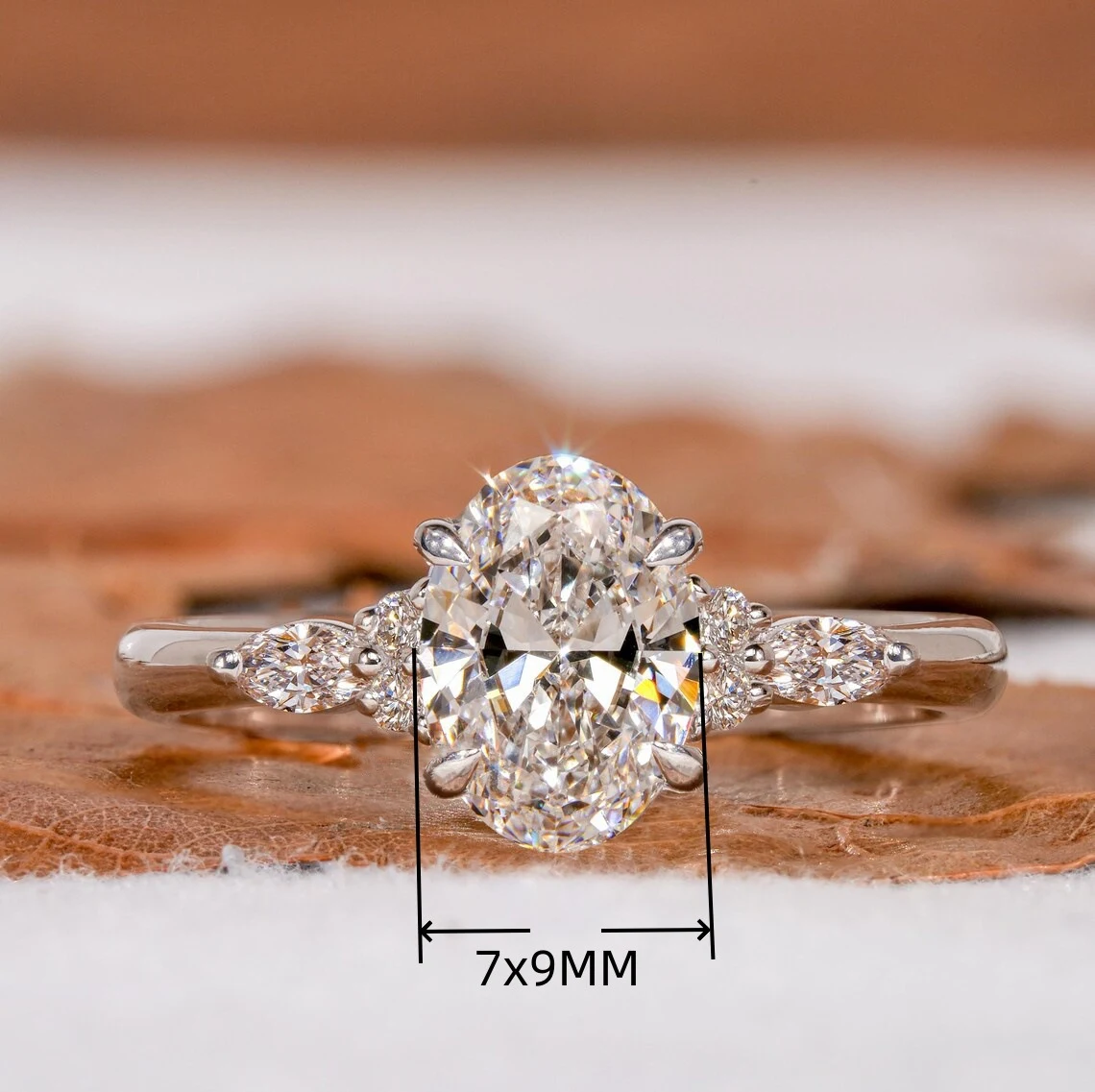 Pear-Cut Crystal Ring