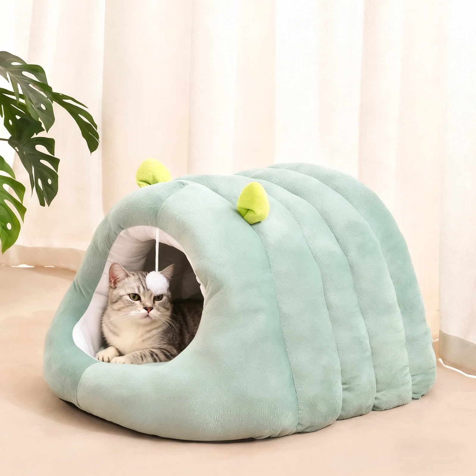 Hooded Pet Cave with Ears, photo 2