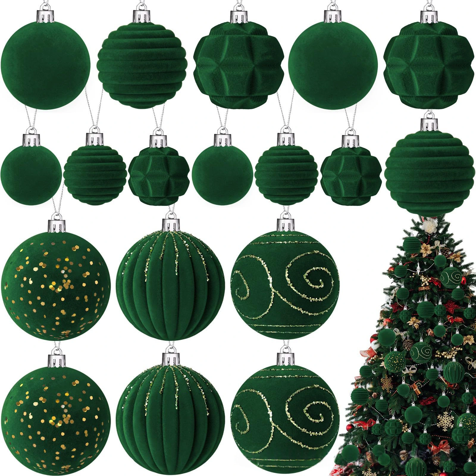 Painted Christmas Baubles · Red & White, photo 4