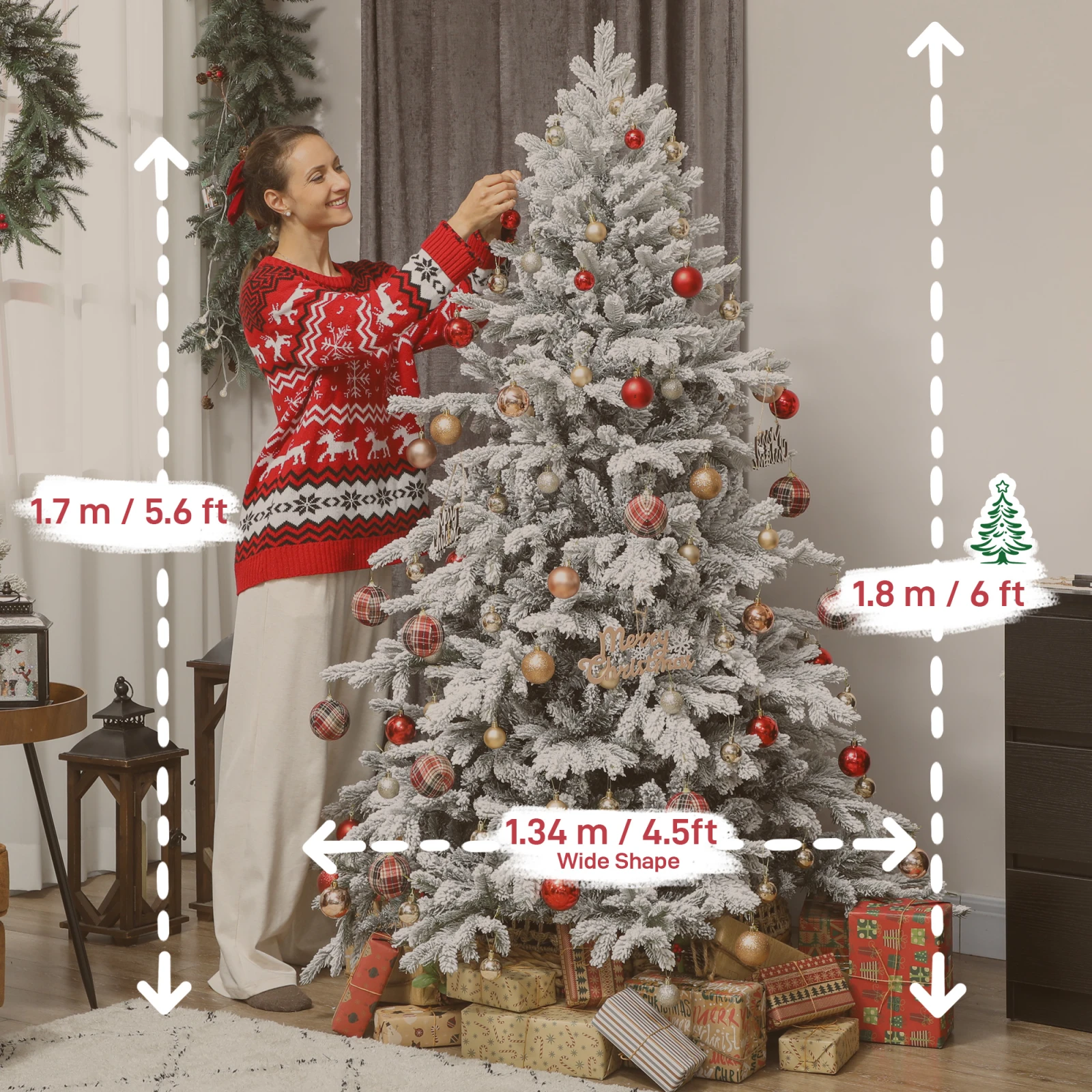 Snow-Flocked Christmas Tree · 6 ft, photo 4