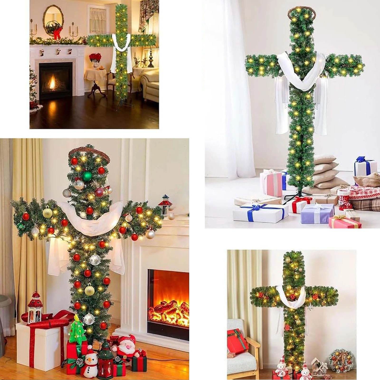 Festive Foliage Cross Decoration · 150 or 180 cm, photo 4