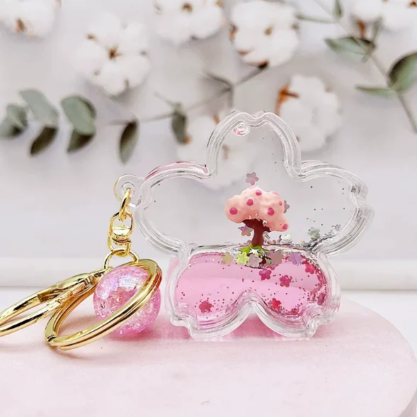 Cherry Blossom Liquid Keyring, photo 4