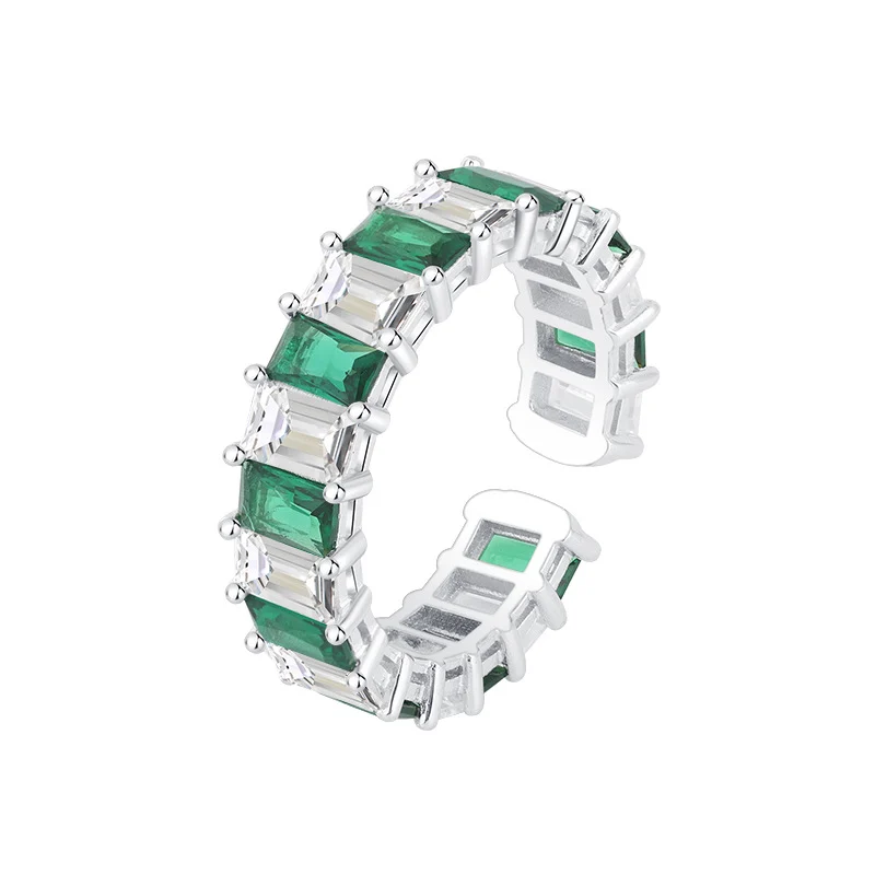 Green Geometric Stone Ring, photo 4