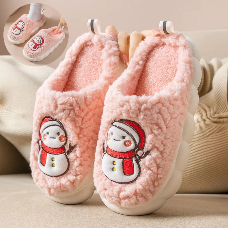 Snowman Plush House Slippers, photo 4
