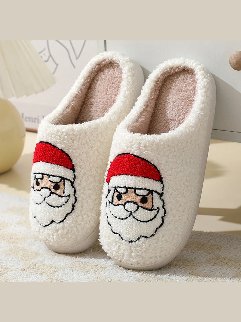 Christmas Tree Plush Slippers