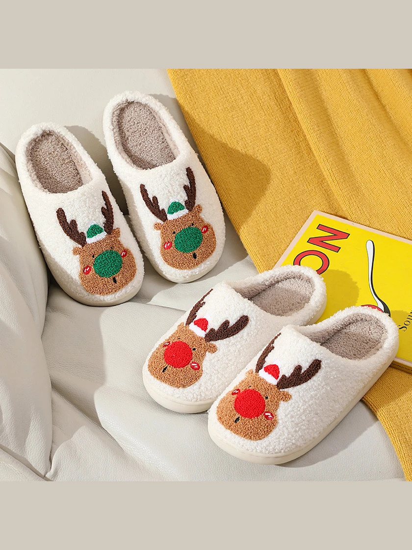 Elk Plush House Slippers