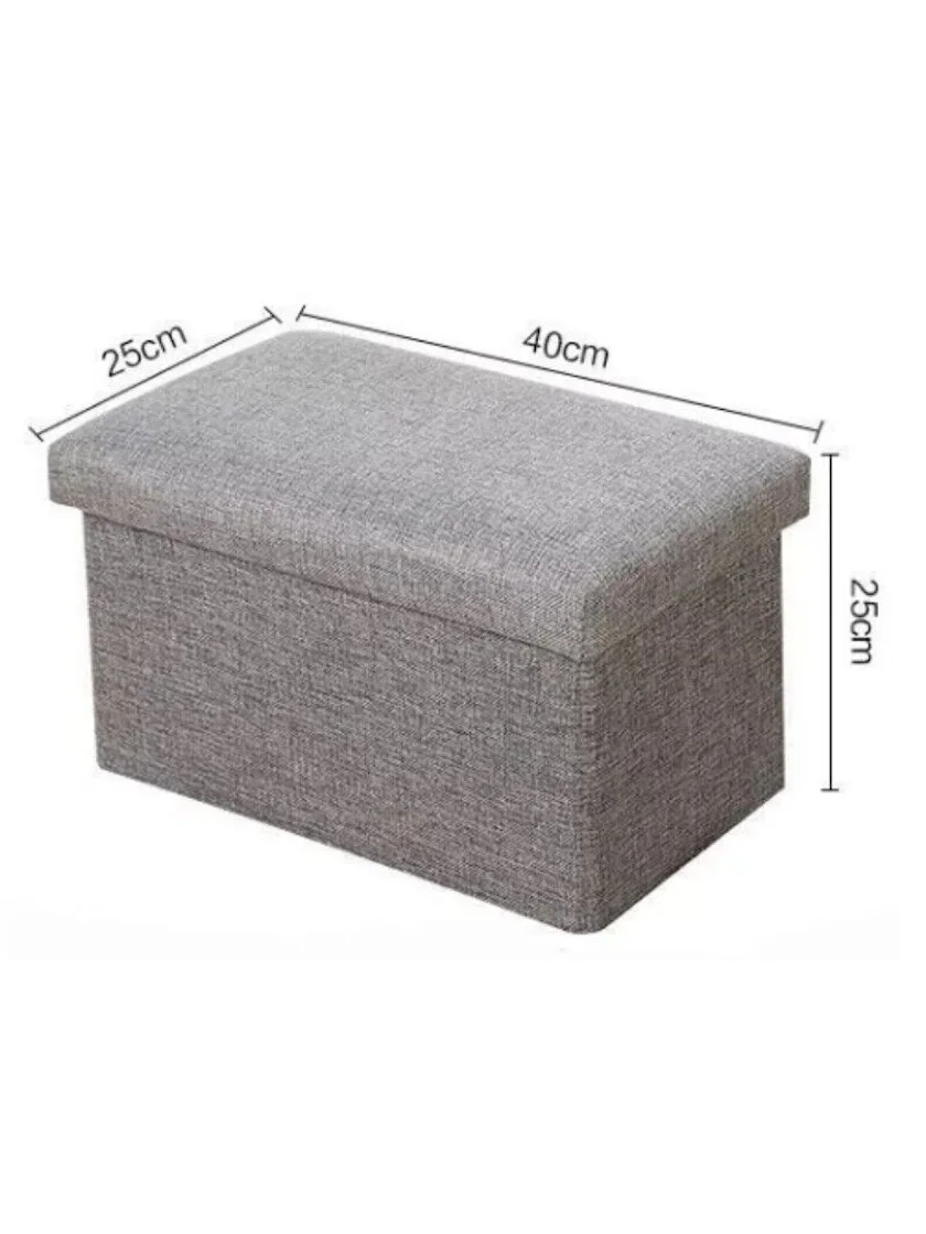 Foldable Storage Ottoman · Grey