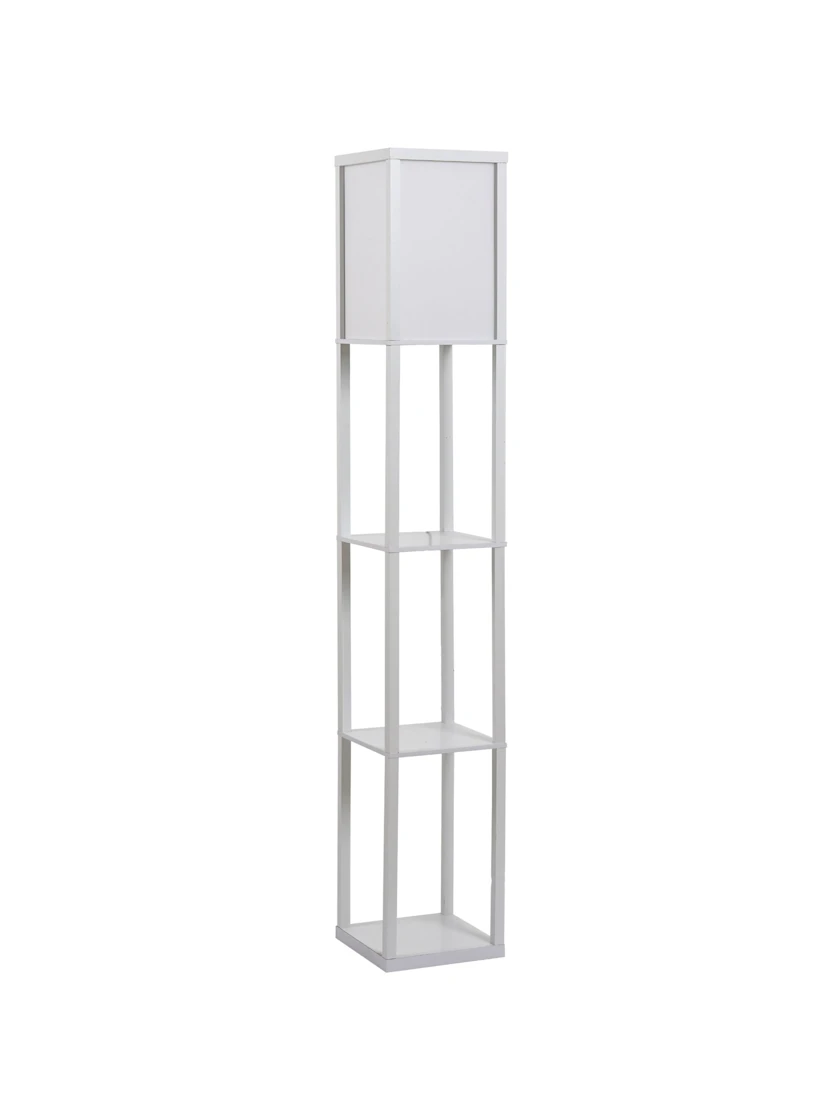 Three-Tier Shelf Floor Lamp · White