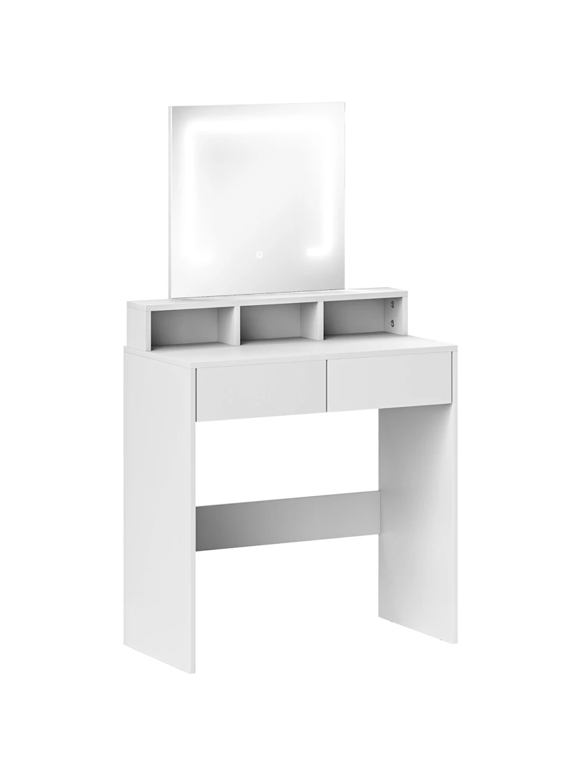 Dressing Table with LED Mirror · White