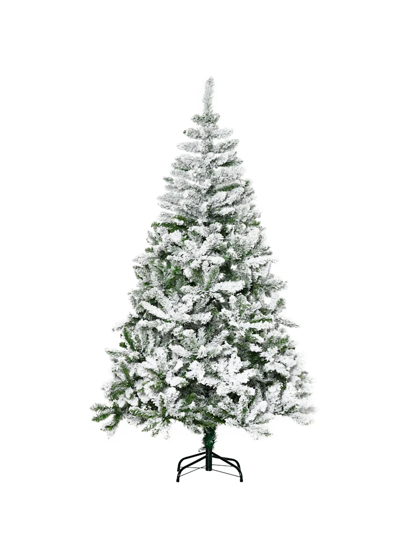 Snow-Flocked Pine Christmas Tree · 6 ft