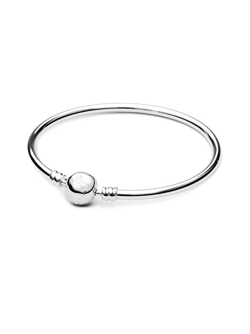 Minimal Round-Clasp Bangle