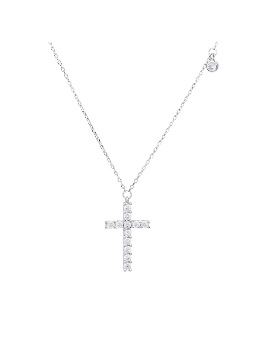 Sparkle Cross Necklace · Gold Tone