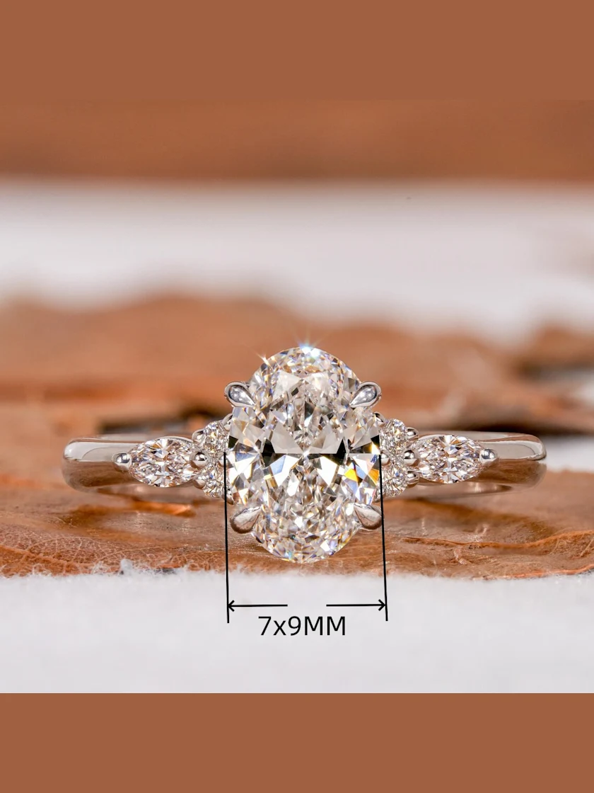 Pear-Cut Crystal Ring