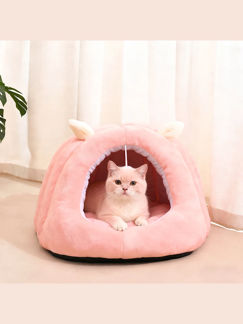 Hooded Pet Cave with Ears
